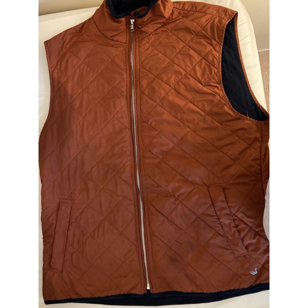 Southern Marsh men's orange red full zip vest embroidered logo size L - Picture 16 of 16